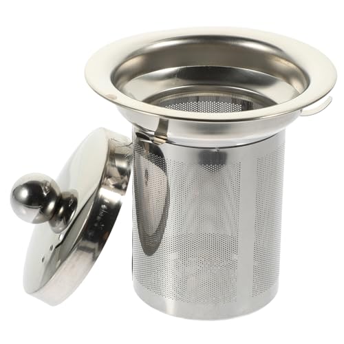 AKOOSY Teesieb mit Deckel Feinmaschiger Teefilter Einsatz Langlebiger Teekannen Zubehör Großes Mesh Sieb für Losen Tee Home Tea Infuser Ersatzteil AKOOSY Teesieb mit Deckel Feinmaschiger Teefilter Einsatz Langlebiger Teekannen Zubehör Großes Mesh Sieb für Losen Tee Home Tea Infuser Ersatzteil von AKOOSY