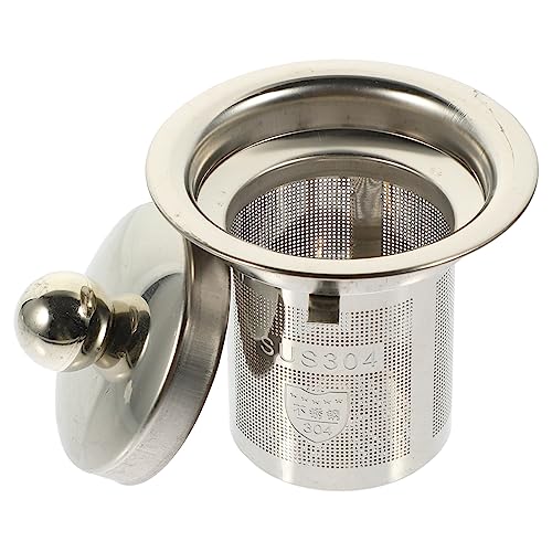 AKOOSY Teesieb mit Deckel Praktischer Teefilter Einsatz für Teekannen Feinmaschiges Teesieb Zubehör Wiederverwendbarer Gewürzfilter Kleines Leichtes Design für Tee AKOOSY Teesieb mit Deckel Praktischer Teefilter Einsatz für Teekannen Feinmaschiges Teesieb Zubehör Wiederverwendbarer Gewürzfilter Kleines Leichtes Design für Tee von AKOOSY
