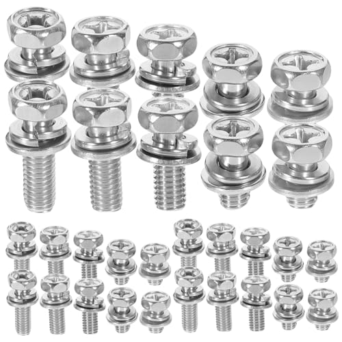 AKOOSY Teiliges Edelstahl Schrauben Rostfreie Maschinenschrauben mit Innensechskant Vielseitiges Schrauben und Muttern Kit für Motorrad Batterie und Outdoor Anwendungen AKOOSY Teiliges Edelstahl Schrauben Rostfreie Maschinenschrauben mit Innensechskant Vielseitiges Schrauben und Muttern Kit für Motorrad Batterie und Outdoor Anwendungen von AKOOSY