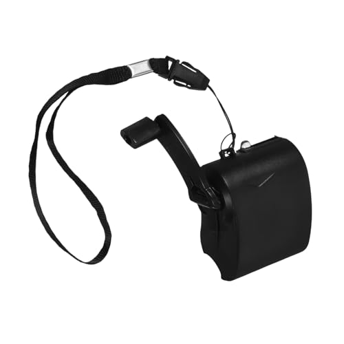 AKOOSY Tragbarer Handkurbelgenerator USB Powerbank mit Roter LED Notbeleuchtung Ergonomisch Manuelle Stromquelle für Outdoor Camping und Mobile USB Geräte von AKOOSY