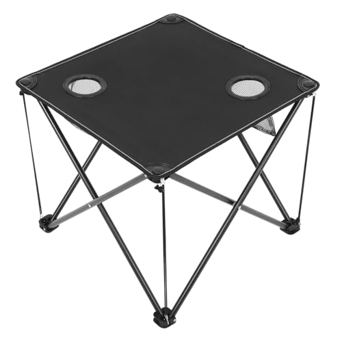 AKOOSY Tragbarer Klappbarer Campingtisch aus Robustem Oxford mit Stabilem Metallrahmen und Praktischen Getränkehaltern für Picknick Camping Grillen und Outdoor Aktivitäten von AKOOSY