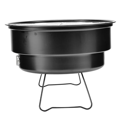 AKOOSY Tragbarer Runder Grillofen aus Kompakter Outdoor Barbecue Grill Langlebig Platzsparend für Camping und Garten Praktischer Mobiler Grill für Vielseitigen Einsatz von AKOOSY