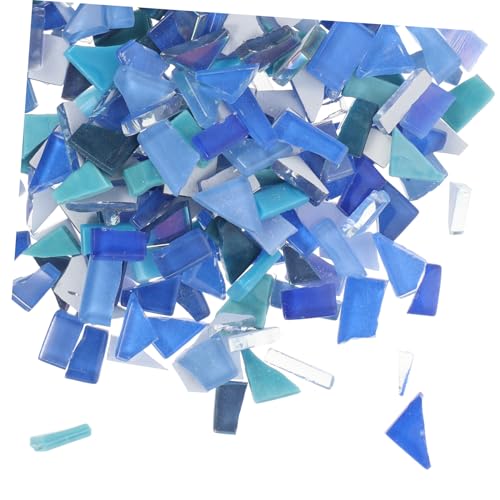 AKOOSY Unregelmäßige Mosaiksteine Blau Mix DIY Glasmosaiksteine zum Basteln von Bilderrahmen und Dekorationen Glatte Oberfläche Einfache Verarbeitung für Kreative Handwerksprojekte von AKOOSY