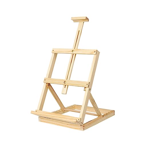 AKOOSY Verstellbare Holz Staffelei für Poster und Hochzeit Stabiler Tischrahmen Kiefernholz Geeignet für Innen und Außenbereich Vielseitig für Kunst Werbung und Dekoration von AKOOSY