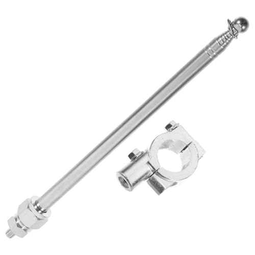 AKOOSY Verstellbarer Aluminium Fahnenmast mit Robustem Lenkerhalterung Ausziehbarer Fahrrad und Motorrad Flaggenhalter Einfache Stilvolle und Praktische Fahnenstange für Lenkerenden von AKOOSY
