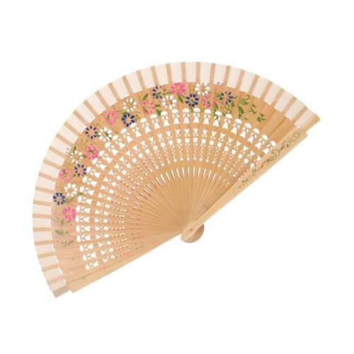 AKOOSY Vintage Holz Fächer Faltbar Handfächer Stabil Spanischer Handventilator aus Komfortabel für Hochzeit Party Tanz Dekoration Vielseitig Tragbar AKOOSY Vintage Holz Fächer Faltbar Handfächer Stabil Spanischer Handventilator aus Komfortabel für Hochzeit Party Tanz Dekoration Vielseitig Tragbar von AKOOSY