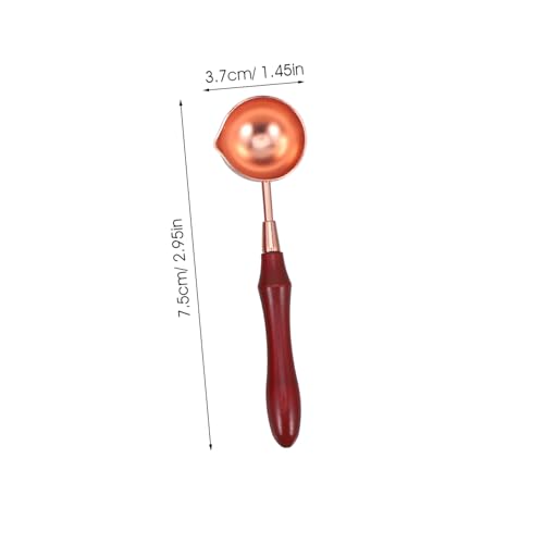 AKOOSY Wachssiegel Schmelzset Wachswärmer Wachs schmelzofen mit Löffel Rot DIY Siegelwachs Werkzeug für Kerzenbetrieb und Bastelbedarf von AKOOSY