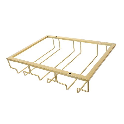 AKOOSY Weinregal für Schrank Dekorativer Umhängender Weinglashalter Fach Goldfarbener Goblet Rack Platzsparend Staubgeschützt Einfache Montage für Küchen und Esszimmer AKOOSY Weinregal für Schrank Dekorativer Umhängender Weinglashalter Fach Goldfarbener Goblet Rack Platzsparend Staubgeschützt Einfache Montage für Küchen und Esszimmer von AKOOSY