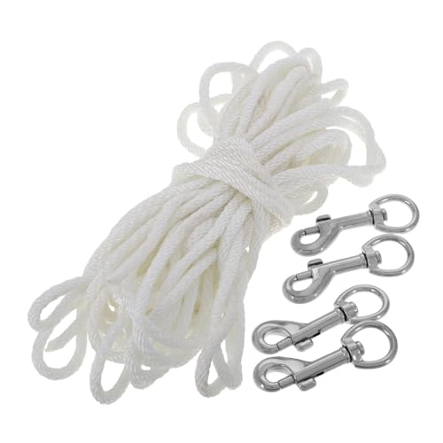 AKOOSY Witterungsbeständiges Starkes Nylon Flaggenmastseil Fuß mit Drehbaren Clips Robustes Fahnenmast Zubehör für Bootssegel Garten und Außenbereich Installieren und Langlebig von AKOOSY
