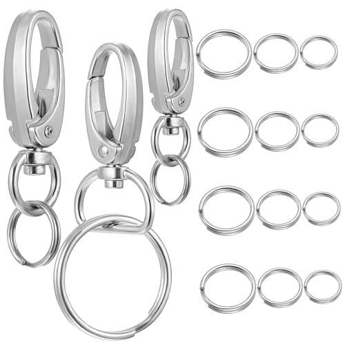 AKOOSY Zinklegierung Hundemarken Clips mit Karabinerverschlüssen und Ringen Robust Rostfrei Einfache Montage für Hundehalsbänder und Haustier identifikationsanhänger AKOOSY Zinklegierung Hundemarken Clips mit Karabinerverschlüssen und Ringen Robust Rostfrei Einfache Montage für Hundehalsbänder und Haustier identifikationsanhänger von AKOOSY