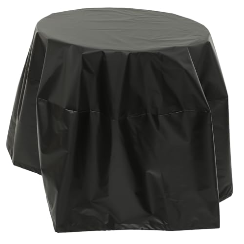 AKOOSY wasserdichte Grillabdeckhaube mit Kordelzug Wetterfeste BBQ Schutzplane für Garten Reißfest und UV Beständig Runde Abdeckung für Gasgrills und Feuerstellen Winddicht und von AKOOSY