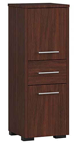 AKORD Badezimmerschrank schränke | Badezimmer kommode | FIN 85 2D1SZ, 2 Türen und 1 Schublade, B30 x H85 x T30 cm, Gewicht 25 kg, auch als Hängeschrank für Wandmontage verwendbar von AKORD