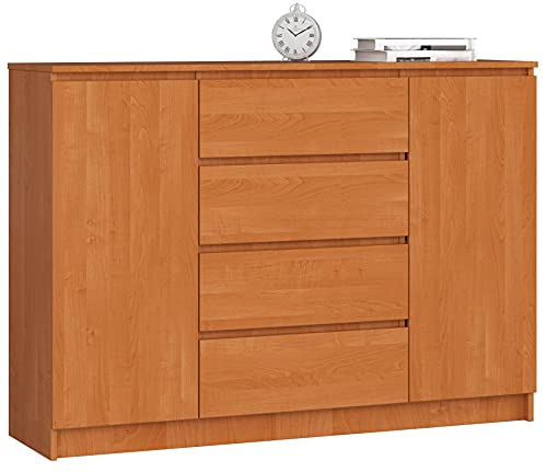 AKORD Kommode K 140 cm 4 Schubladen und 2 Türen | zum Wohnzimmer Schlafzimmer Arbeitszimmer | Modernes funktionales Design | Schichtstoffplatte Erle Farbe AKORD Kommode K 140 cm 4 Schubladen und 2 Türen | zum Wohnzimmer Schlafzimmer Arbeitszimmer | Modernes funktionales Design | Schichtstoffplatte Erle Farbe von AKORD