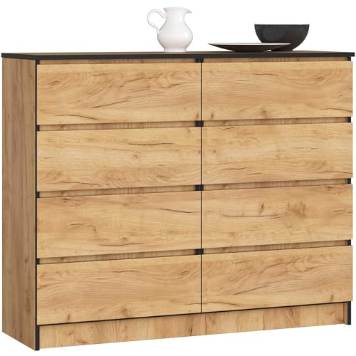 AKORD | Kommode | Komodenschrank | Platzsparend | Praktisch | Robust | Rollenführung | ABS-Kante | Laminatplatte | Schlichtes Design | Handwerk Eiche AKORD | Kommode | Komodenschrank | Platzsparend | Praktisch | Robust | Rollenführung | ABS-Kante | Laminatplatte | Schlichtes Design | Handwerk Eiche von AKORD