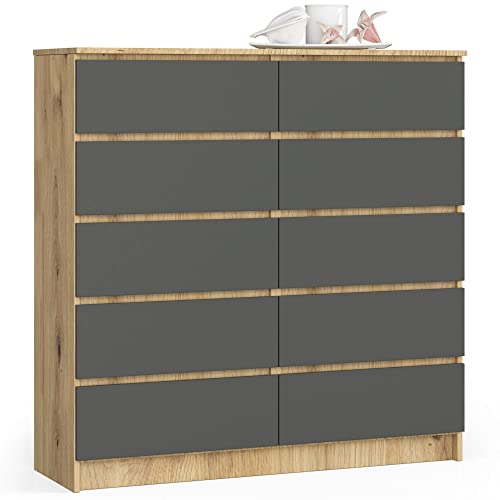 AKORD | Kommode | Komodenschrank | Platzsparend | Praktisch | Robust | Rollenführung | ABS-Kante | Laminatplatte | Schlichtes Design von AKORD