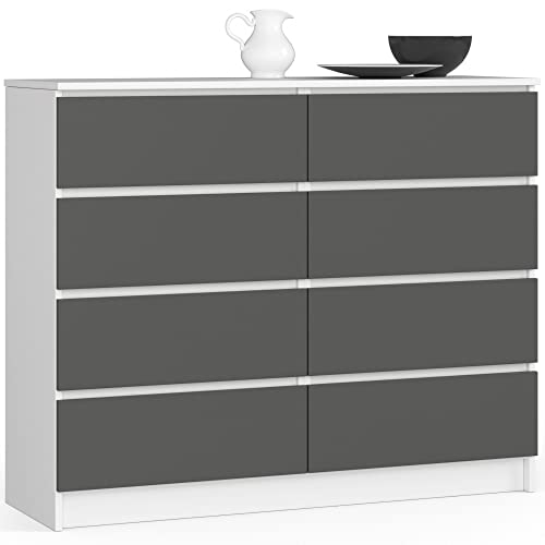 AKORD | Kommode | Komodenschrank | Platzsparend | Praktisch | Robust | Rollenführung | ABS-Kante | Laminatplatte | Schlichtes Design von AKORD