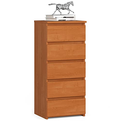 AKORD Kommode CL5 40 cm | 5 Schubladen | Schrank | für das Wohnzimmer | für das Schlafzimmer | B40 x H92 x T35 cm | Gewicht 21,9 kg | Erle/Erle AKORD Kommode CL5 40 cm | 5 Schubladen | Schrank | für das Wohnzimmer | für das Schlafzimmer | B40 x H92 x T35 cm | Gewicht 21,9 kg | Erle/Erle von AKORD