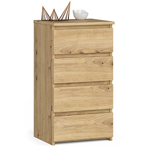AKORD Kommode CL4 40 cm | 4 Schubladen | Schrank | für das Wohnzimmer | für das Schlafzimmer | B40 x H74 x T35 cm | Gewicht 18,4 kg | Artisan Eiche/Artisan Eiche AKORD Kommode CL4 40 cm | 4 Schubladen | Schrank | für das Wohnzimmer | für das Schlafzimmer | B40 x H74 x T35 cm | Gewicht 18,4 kg | Artisan Eiche/Artisan Eiche von AKORD