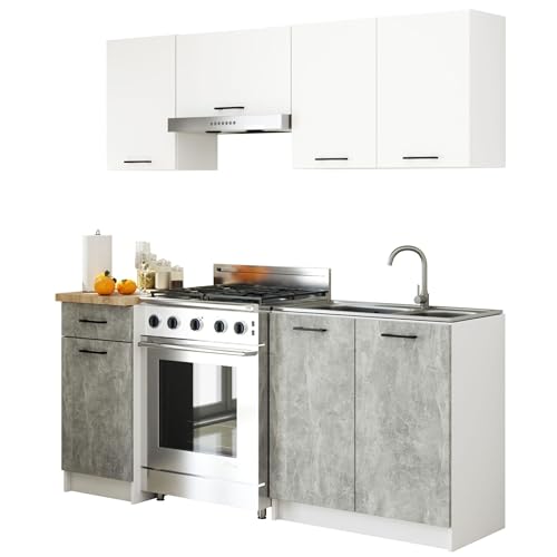 AKORD | Küchenmöbelset | Küche Komplett | Kitchen Cabinet Set | Küchenschränke | Standschränke | Hängeschränke | Schubladen | Untertischschrank | robust | Universal Design von AKORD