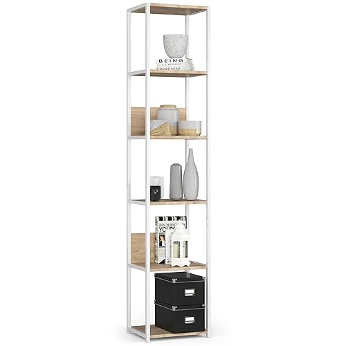 AKORD | Loft 40 cm Bücherregal | Moderner Schrank | Bücher Regal | 6 Einlegeböden | Funktional | Robust | Stabil | Leicht zu montieren | 24 Monate Garantie von AKORD