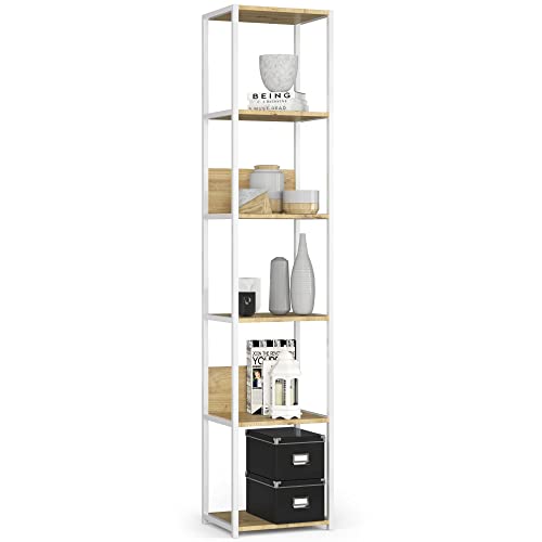 AKORD | Loft 40 cm Bücherregal | Moderner Schrank | Bücher Regal | 6 Einlegeböden | Funktional | Robust | Stabil | Leicht zu montieren | 24 Monate Garantie von AKORD