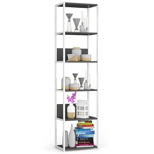 AKORD | Loft 50 cm Bücherregal | Moderner Schrank | 6 Einlegeböden| Bücher Regal | Robust | Unverwüstlich | Stabil | Leicht zu montieren | 24 Monate Garantie von AKORD