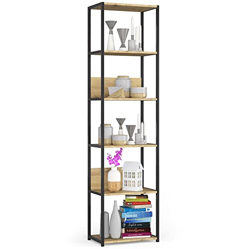 AKORD | Loft 50 cm Bücherregal | Moderner Schrank | 6 Einlegeböden| Bücher Regal | Robust | Unverwüstlich | Stabil | Leicht zu montieren | 24 Monate Garantie von AKORD
