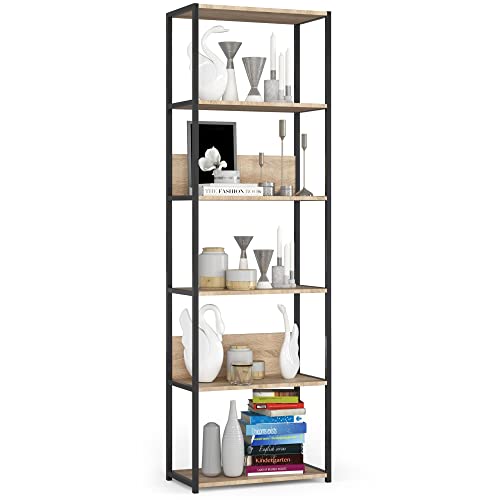 AKORD | Loft 60 cm Bücherregal | Moderner Schrank | Minimalistisch | Bücher Regal | Praktisch | Hochwertig | 6 Einlegeböden | Leicht zu montieren | 24 Monate Garantie von AKORD