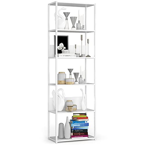 AKORD | Loft 60 cm Bücherregal | Moderner Schrank | Minimalistisch | Bücher Regal | Praktisch | Hochwertig | 6 Einlegeböden | Leicht zu montieren | 24 Monate Garantie von AKORD