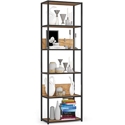 AKORD | Loft 60 cm Bücherregal | Moderner Schrank | Minimalistisch | Bücher Regal | Praktisch | Hochwertig | 6 Einlegeböden | Leicht zu montieren | 24 Monate Garantie von AKORD