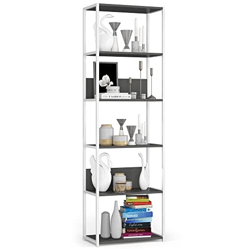 AKORD | Loft 60 cm Bücherregal | Moderner Schrank | Minimalistisch | Bücher Regal | Praktisch | Hochwertig | 6 Einlegeböden | Leicht zu montieren | 24 Monate Garantie von AKORD