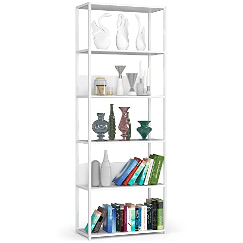 AKORD | Loft 70 cm Bücherregal | Moderner Schrank | Minimalistisch | Bücher Regal | Robust | Für Zuhause | Für das Büro | 6 Fachböden | Einfache Montage | 24 Monate Garantie von AKORD