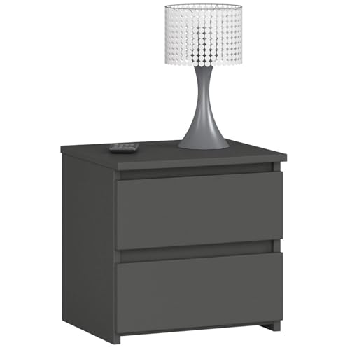 AKORD | Kommode Set 2 Schubladen Sideboard Mehrzweckschrank Schrank | Schreibtisch | ecktisch | Eck Schreibtisch für Home Office | Einfache Montage | 40x40x35 | Graphitgrau von AKORD