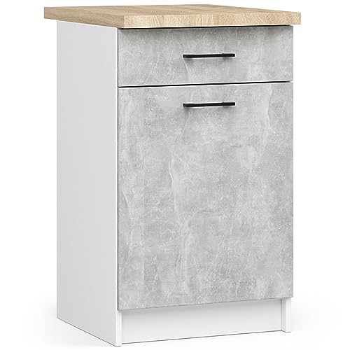 AKORD | Olive Küchenschränke | Geräumig | Robust | Für jedes Design | Für eine kleine Küche | Für eine Küchenzeile | Als Teil eines Sets | Weiß & Beton AKORD | Olive Küchenschränke | Geräumig | Robust | Für jedes Design | Für eine kleine Küche | Für eine Küchenzeile | Als Teil eines Sets | Weiß & Beton von AKORD