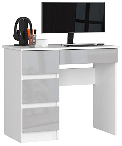 AKORD Schreibtisch |Bürotisch | 4 Schubladen Schreibtische| Hohe Qualität | Solide | Modernes Design | Für Zuhause | Für das Büro | Ergonomie | Für die Arbeit | Für das Studium von AKORD