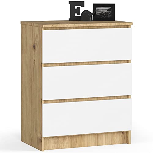 AKORD | Schubladenkommode | Nachttisch | Komodenschrank | Ideal für kleine Gegenstände | Rollcontainer | Laminatplatte | Langlebig | Elegantes Design | Garantiert. von AKORD