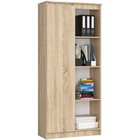 Büroregal Akord R80 mit verschließbaren Tür Sonoma-Eiche 80 cm Tür 8 Ebenen B80 x H180 x T35 cm Büroregal Akord R80 mit verschließbaren Tür Sonoma-Eiche 80 cm Tür 8 Ebenen B80 x H180 x T35 cm von AKORD