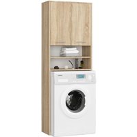 Hängender Waschmaschinenschrank überbauschrank |Badezimmerschrank | Kommode | Waschmaschienenüberschrank | B64 x H180 x T30 cm, Gewicht 30 kg, von AKORD