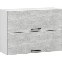 Hängeschrank Küchenschrank Akord oliwia G2 modular W80 Weiß 80 cm 2 Türen 2 Ebenen Front Beton B80 x H58 x T30 cm von AKORD