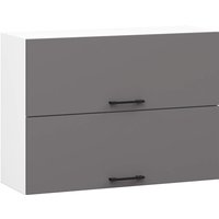 Hängeschrank Küchenschrank Akord oliwia G2 modular W80 Weiß 80 cm 2 Türen 2 Ebenen Front Graphitegrau B80 x H58 x T30 cm von AKORD