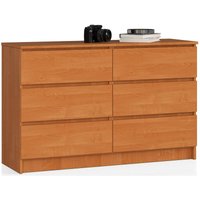 Akord - Kommode K120 Erle 120 cm 6 Schubladen B120 x H77 x T40 cm von AKORD
