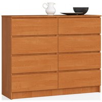 Kommode Akord K120 Erle 120 cm 8 Schubladen B120 x H99 x T40 cm von AKORD