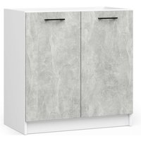 Küchenschrank Akord oliwia modular S80 Unterschrank für Küchenspüle Weiß 80 cm 2 Türen Regal Front Beton B80 x H82 x T46 cm Küchenschrank Akord oliwia modular S80 Unterschrank für Küchenspüle Weiß 80 cm 2 Türen Regal Front Beton B80 x H82 x T46 cm von AKORD
