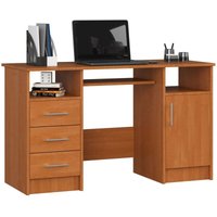 Akord - PC-Schreibtisch Ana mit Tastaturablage | Office Desk | Computertisch | Bürotisch mit Tastaturablage | 3 Schubladen, 1 Ablagefach mit Tür, 2 von AKORD