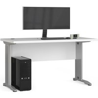 PC-Schreibtisch Akord BM135 in der Farbe Weiß B135 x H76 x T60 cm von AKORD