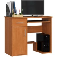 Akord - PC-Schreibtisch jay in der Farbe Erle Schublade und 3 Ablagen B90 x H74 x T50 cm von AKORD