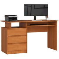 Akord - PC-Schreibtisch clp 135 mit Tastaturablage | Office Desk | Computertisch | Bürotisch mit Tastaturablage | 3 Schubladen, 1 Ablagefach, B135 x von AKORD