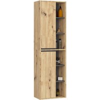Bad-Hochschrank hängend VAMI Artisan Eiche, Graphitgrau 50 cm 2 Türen 10 Regalböden B50xH170xT30 cm Bad-Hochschrank hängend VAMI Artisan Eiche, Graphitgrau 50 cm 2 Türen 10 Regalböden B50xH170xT30 cm von AKORD