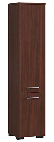 AKORD Badezimmer-Hochschrank schränke | Badezimmer kommode | FIN 2D, 2 Türen (je Oben und unten) | B30 x H140 x T30 cm | Gewicht 25 kg | auch als Hängeschrank für Wandmontage geeignet von AKORD