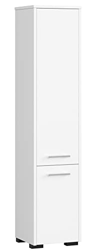 AKORD Badezimmer-Hochschrank schränke | Badezimmer kommode | FIN 2D, 2 Türen (je Oben und unten) | B30 x H140 x T30 cm | Gewicht 25 kg | auch als Hängeschrank für Wandmontage geeignet von AKORD